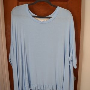 Ruffled Bottom Dolman Top
